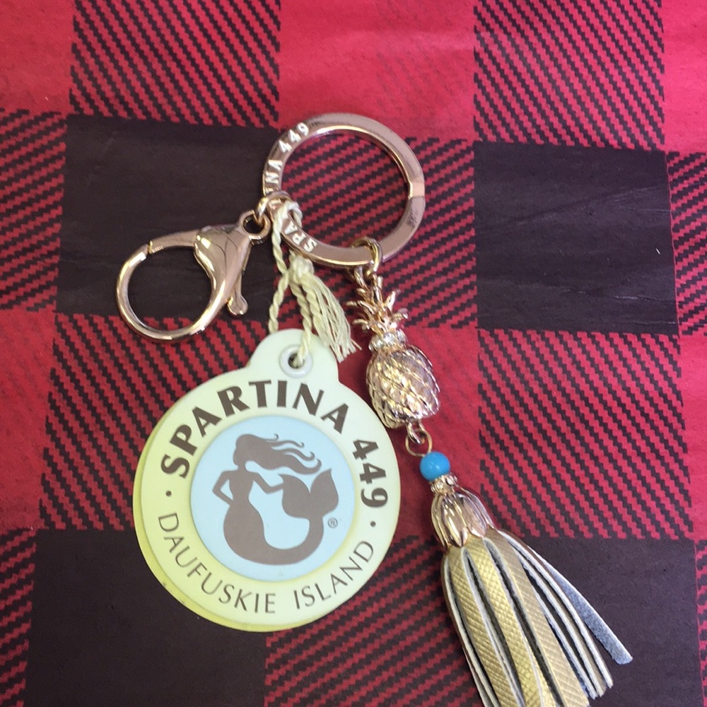 Pineapple Lime Tassel Keychain